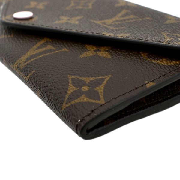 LOUIS VUITTON Josephine Monogram Canvas Wallet Rose Ballerine