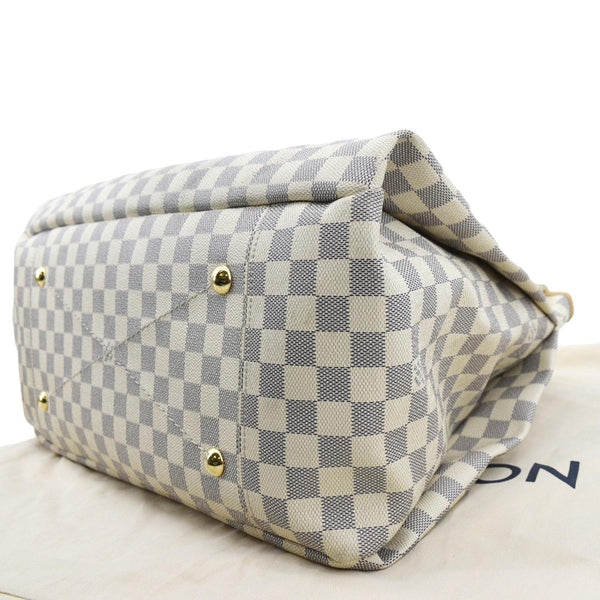 LOUIS VUITTON Artsy MM Damier Azur Hobo Bag White