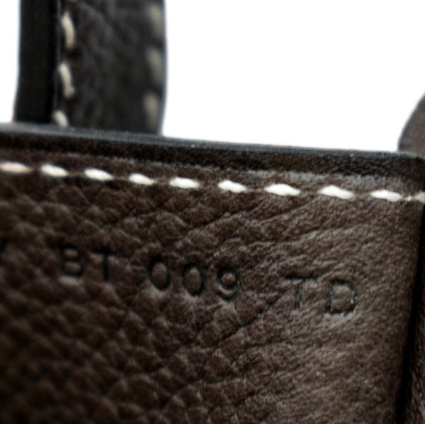 HERMES Halzan 31 Clemence Leather Crossbody Bag Etoupe