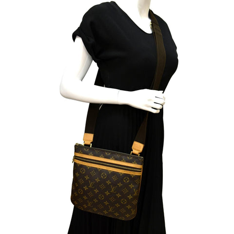 LOUIS VUITTON Bosphore Pochette Monogram Canvas Shoulder Bag Brown (35004 - SYB Sold)