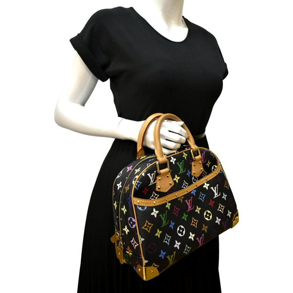 LOUIS VUITTON Trouville Monogram Canvas Satchel Bag Multicolor