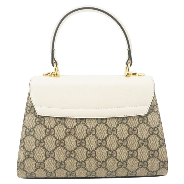 GUCCI Horsebit 1955 Small GG Supreme Canvas Top Handle Shoulder Bag Beige 703848