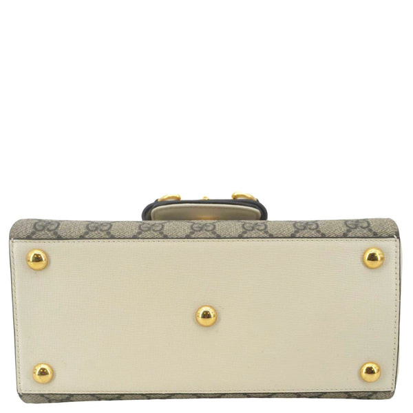 GUCCI Horsebit 1955 Small GG Supreme Canvas Top Handle Shoulder Bag Beige 703848