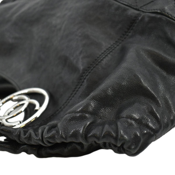 CHANEL Coco Cabas Leather Shoulder Tote Bag Black for Women