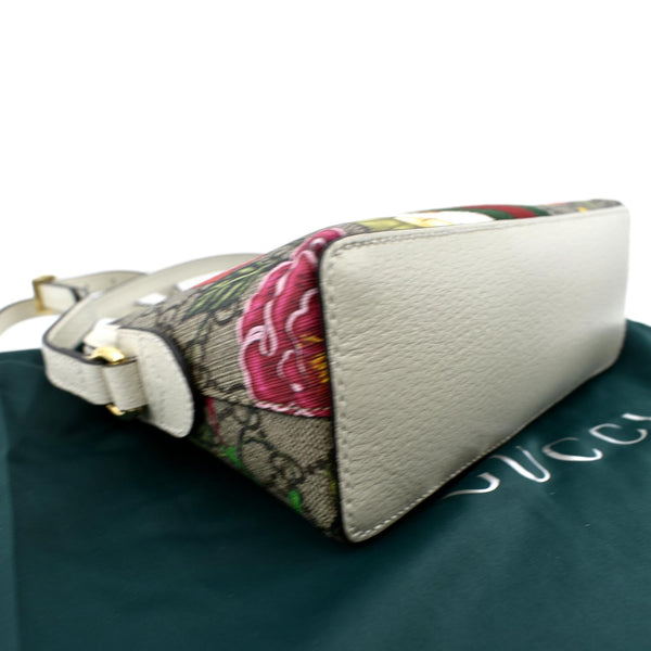 GUCCI Ophidia Flora Small Supreme Canvas Shoulder Bag Beige 499621