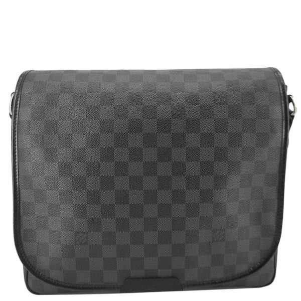 LOUIS VUITTON Daniel MM Damier Graphite Messenger Bag Black