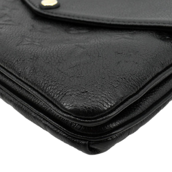 LOUIS VUITTON Twice Pochette Monogram Empreinte Crossbody Bag Black