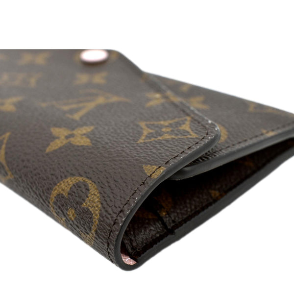 LOUIS VUITTON Josephine Monogram Canvas Wallet Rose Ballerine
