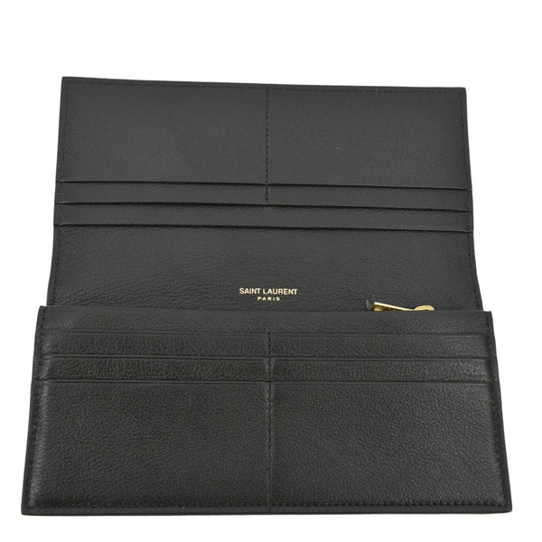 YVES SAINT LAURENT Flap Leather Wallet Black