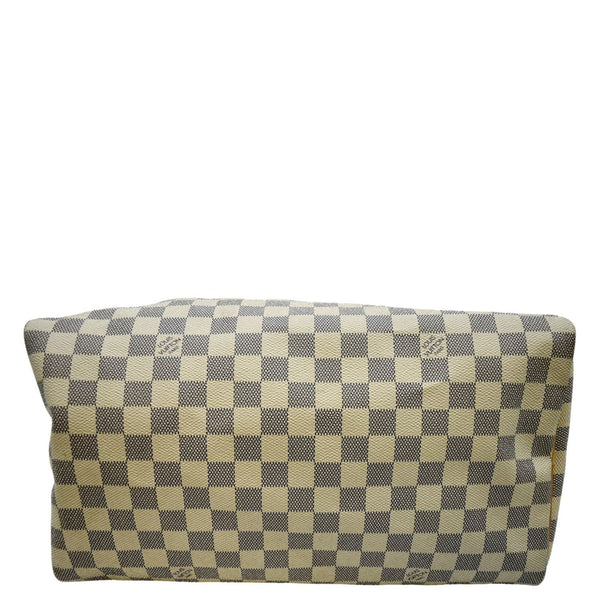 LOUIS VUITTON Speedy 35 Damier Azur Satchel Bag White