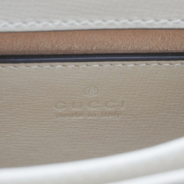 GUCCI Horsebit 1955 Small GG Supreme Canvas Top Handle Shoulder Bag Beige 703848