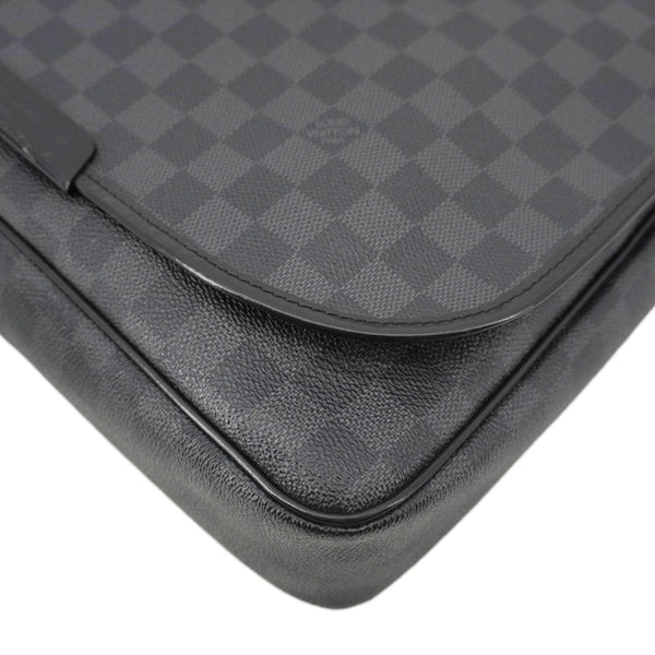 LOUIS VUITTON Daniel MM Damier Graphite Messenger Bag Black