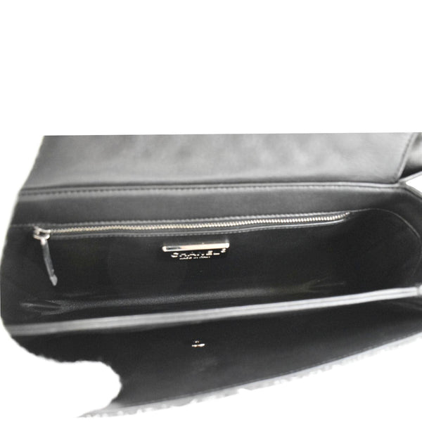 CHANEL Perfect Edge Large Flap Snakeskin Shoulder Bag Black