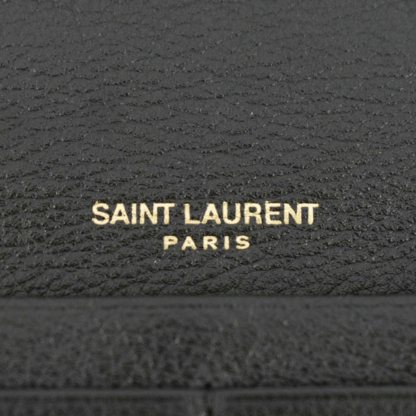 YVES SAINT LAURENT Flap Leather Wallet Black