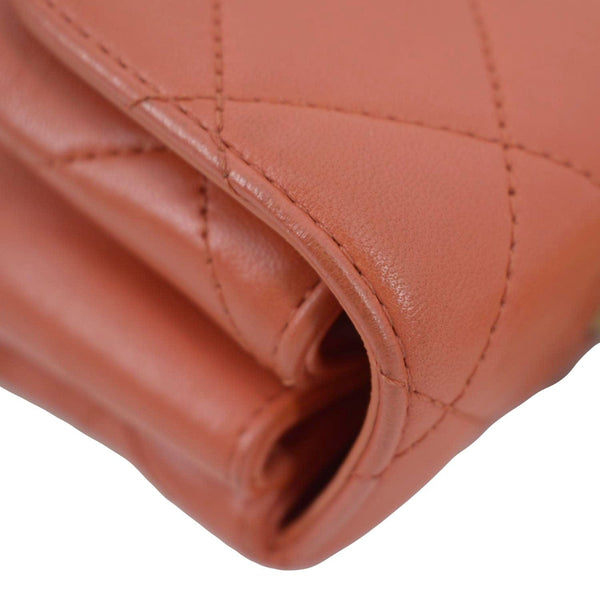 CHANEL Trendy Spirit 28 Top Handle Quilted Leather Shoulder Bag Red