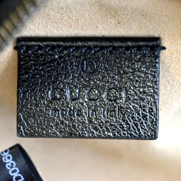 GUCCI GG Marmont Mini Round Leather Crossbody Bag Black 550154