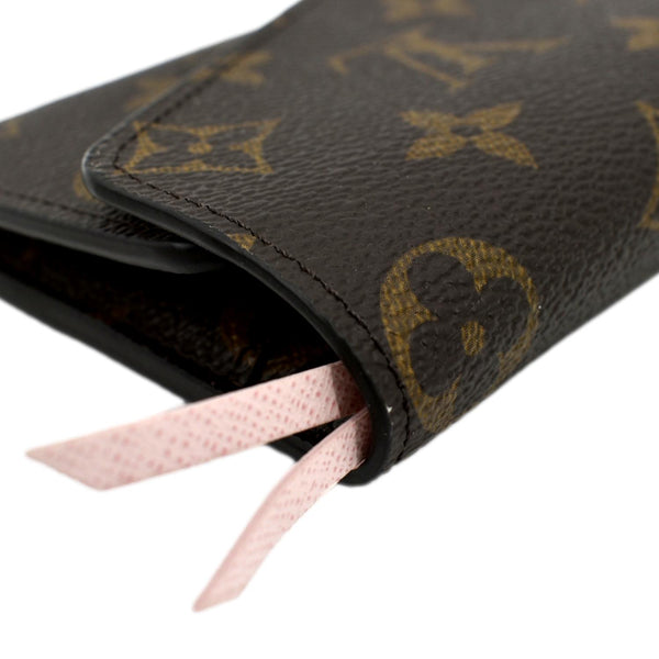 LOUIS VUITTON Josephine Monogram Canvas Wallet Rose Ballerine