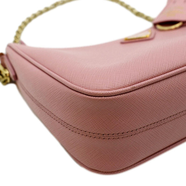 PRADA Re-Edition 2005 Suffiano Leather Shoulder Bag Rose Pink