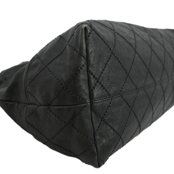 CHANEL Coco Cabas Leather Shoulder Tote Bag Black for Women