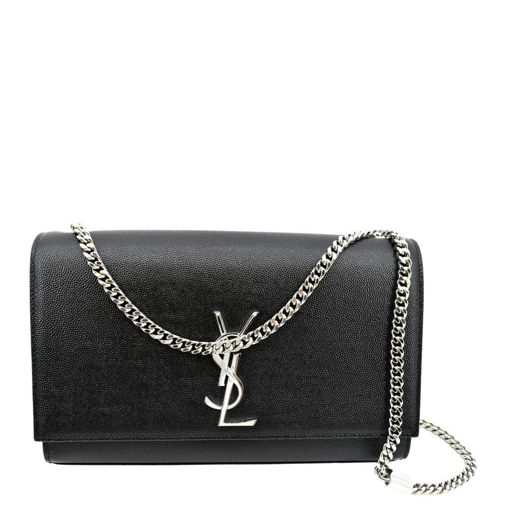 Saint Laurent Kate Small Leather Shoulder Bag in White