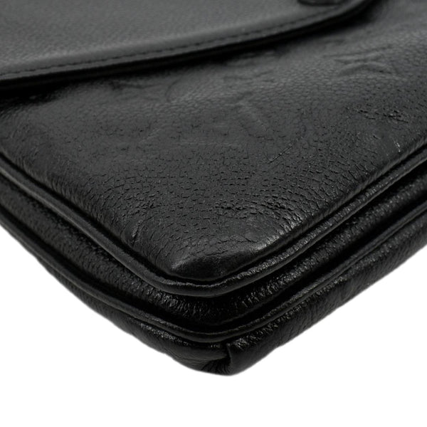 LOUIS VUITTON Twice Pochette Monogram Empreinte Crossbody Bag Black