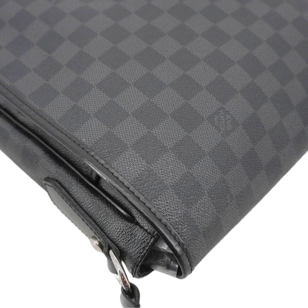 LOUIS VUITTON Daniel MM Damier Graphite Messenger Bag Black