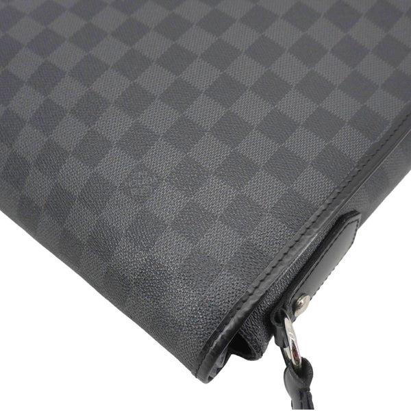 LOUIS VUITTON Daniel MM Damier Graphite Messenger Bag Black
