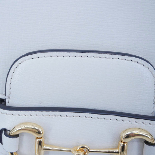 GUCCI Horsebit 1955 Small GG Supreme Canvas Top Handle Shoulder Bag Beige 703848