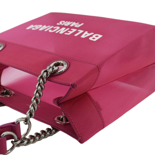 BALENCIAGA Duty Free Mesh Tote Bag Fuchsia