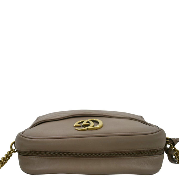 GUCCI GG Marmont Matelasse Leather Crossbody Bag Dust Pink 443499