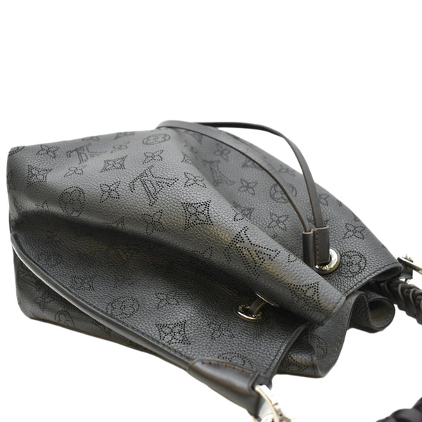 LOUIS VUITTON Muria Mahina Perforated Leather Shoulder Bag Black
