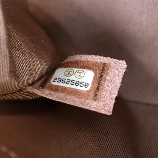 CHANEL Small Boy CC Chain Velvet Shoulder Bag Pink