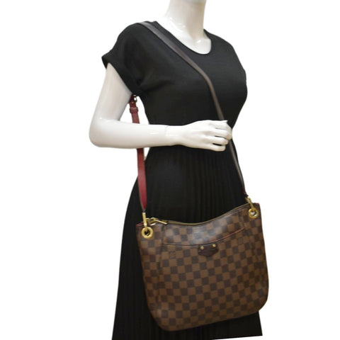 LOUIS VUITTON South Bank Besace Damier Ebene Crossbody Bag Brown