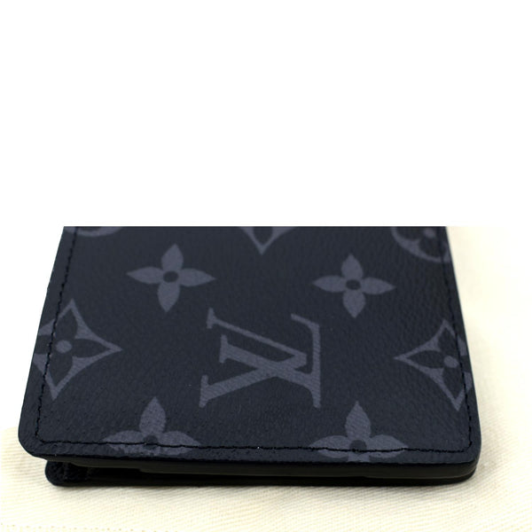 LOUIS VUITTON Monogram Eclipse Canvas Multiple Wallet Black/Grey