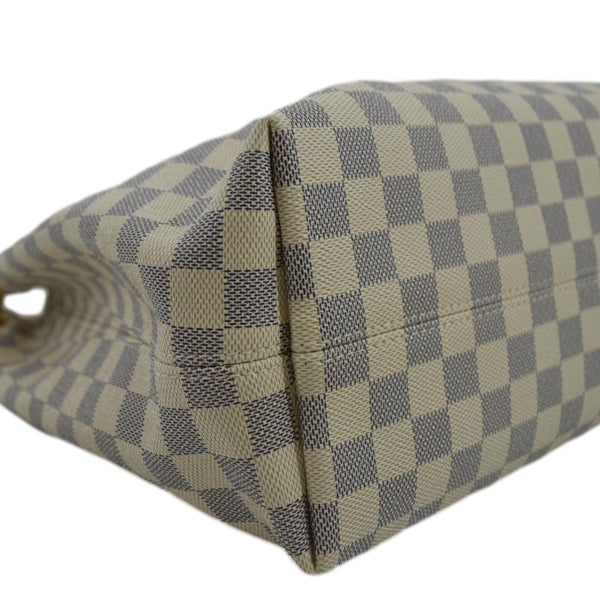 LOUIS VUITTON Graceful MM Damier Azur Hobo Shoulder Bag White