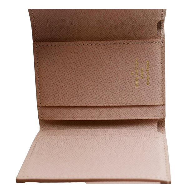 LOUIS VUITTON Studded Zoe Damier Azur Wallet White