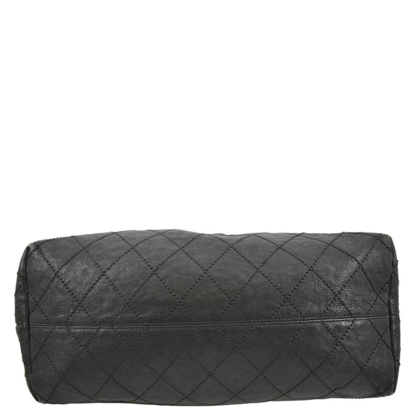 CHANEL Coco Cabas Leather Shoulder Tote Bag Black for Women