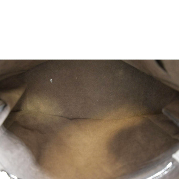 LOUIS VUITTON Babylone Mahina Calfskin Leather Shoulder Bag Galet