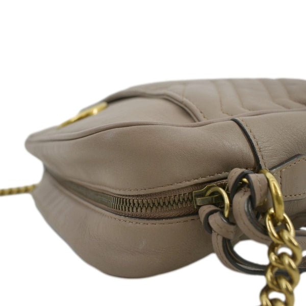 GUCCI GG Marmont Matelasse Leather Crossbody Bag Dust Pink 443499