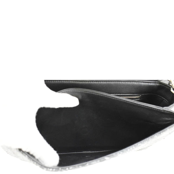 CHANEL Perfect Edge Large Flap Snakeskin Shoulder Bag Black