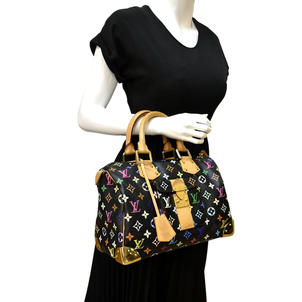 Speedy cloth handbag Louis Vuitton Multicolour in Cloth - 28700799