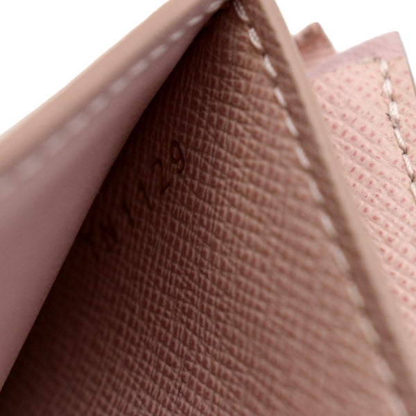 LOUIS VUITTON Studded Zoe Damier Azur Wallet White