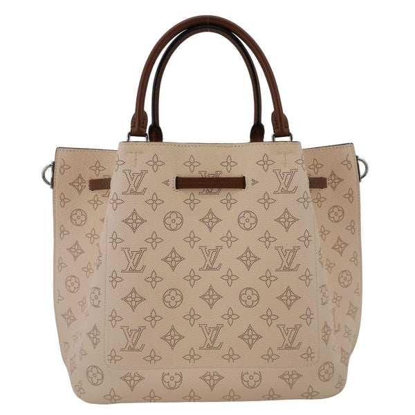 LOUIS VUITTON Girolata Monogram Mahina Leather Shoulder Bag Peach