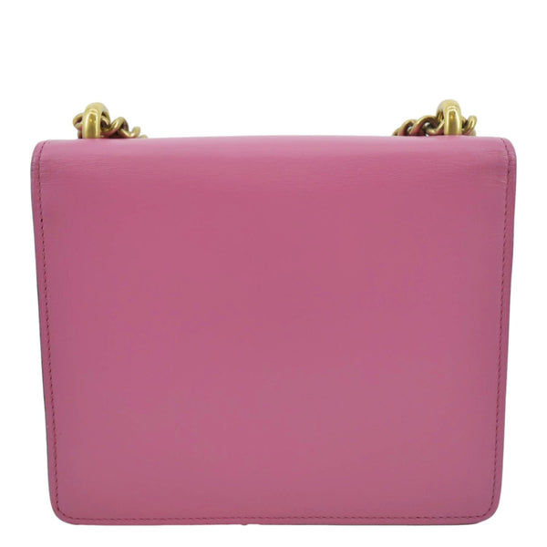 GUCCI Chic Elegance Top Handle Shoulder lather Bag Black with back view