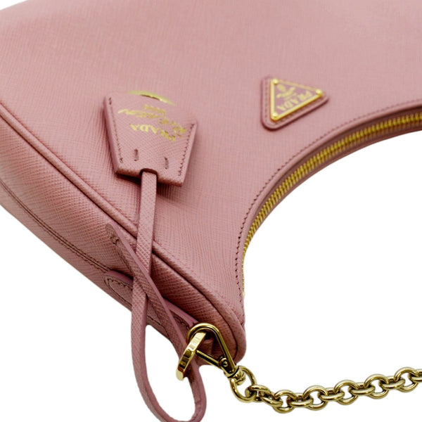 PRADA Re-Edition 2005 Suffiano Leather Shoulder Bag Rose Pink