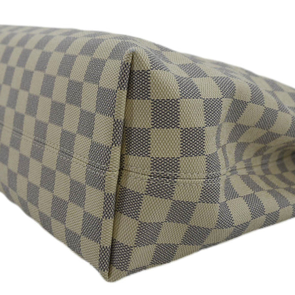 LOUIS VUITTON Graceful MM Damier Azur Hobo Shoulder Bag White