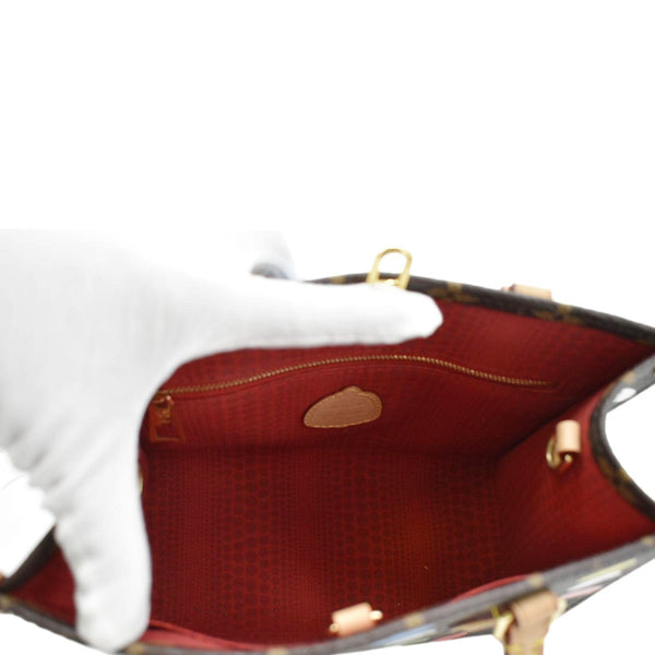 LOUIS VUITTON Onthego PM Yayoi Kusama Dots Monogram Canvas Shoulder Bag Multicolor