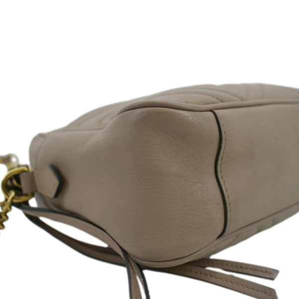 GUCCI GG Marmont Matelasse Leather Crossbody Bag Dust Pink 443499