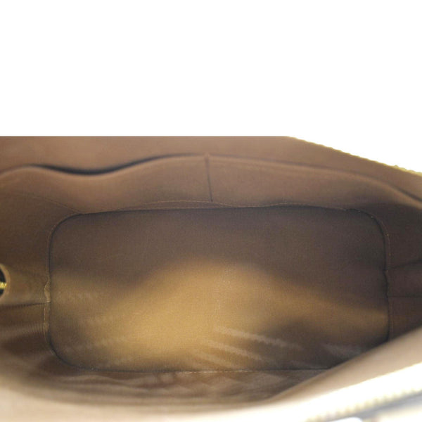 LOUIS VUITTON Alma Monogram Canvas Satchel Bag Brown