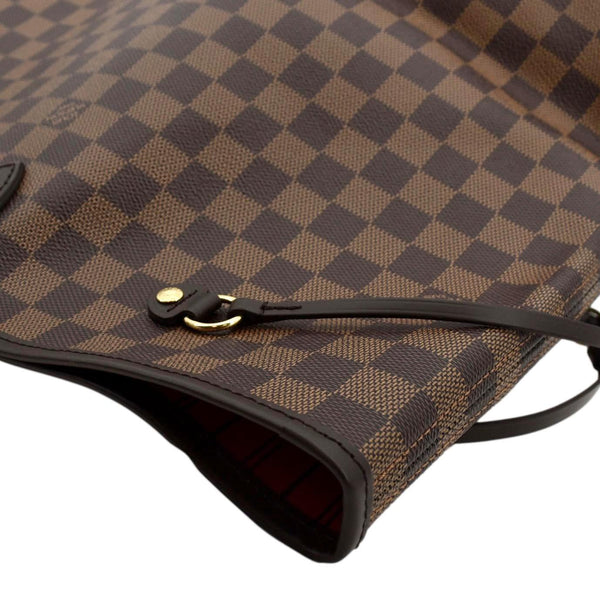 LOUIS VUITTON Neverfull GM Damier Ebene Tote Shoulder Bag Brown